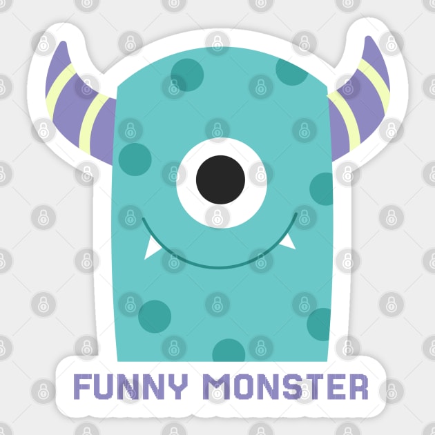 funny one eye monster Sticker by Funnymonster